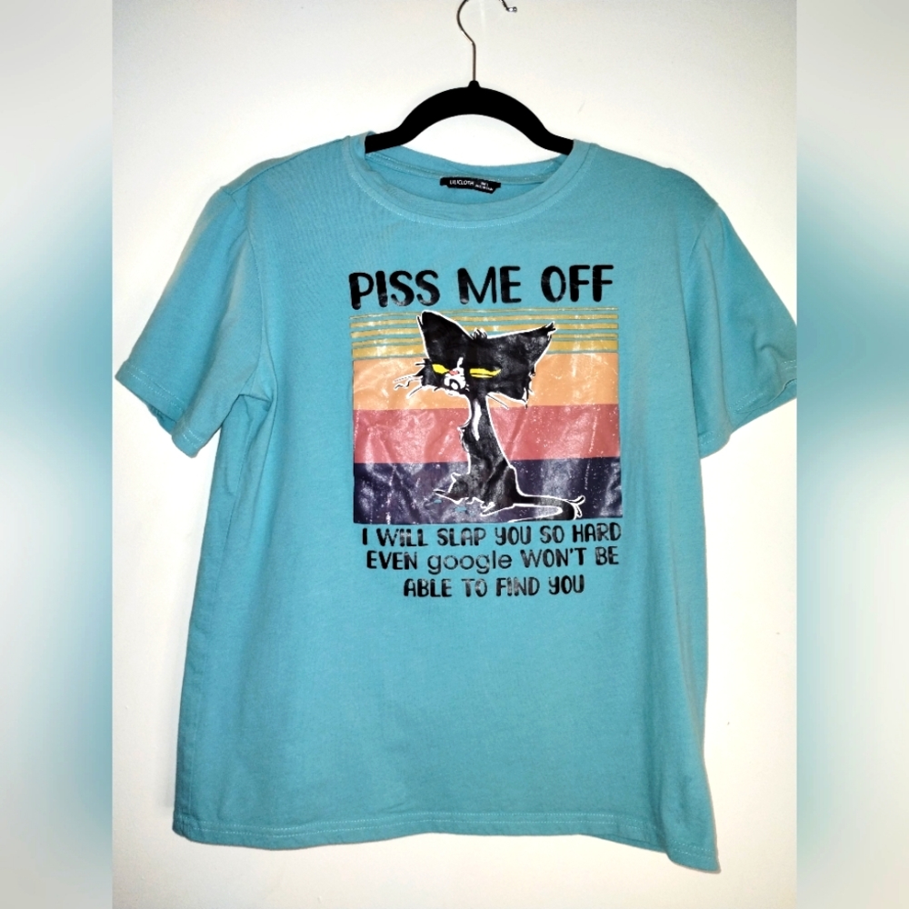 SLAP YOU SO HARD GOOGLE WON'T BE ABLE TO FIND‎ YOU T-SHIRT TOP LARGE